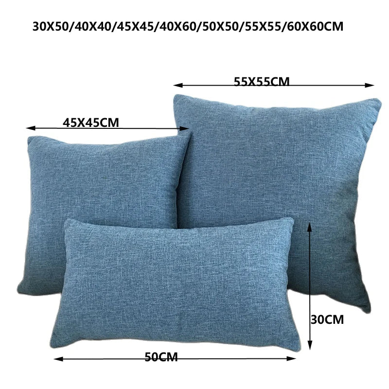 Housse de coussin lin mélangé (plusieurs tailles)