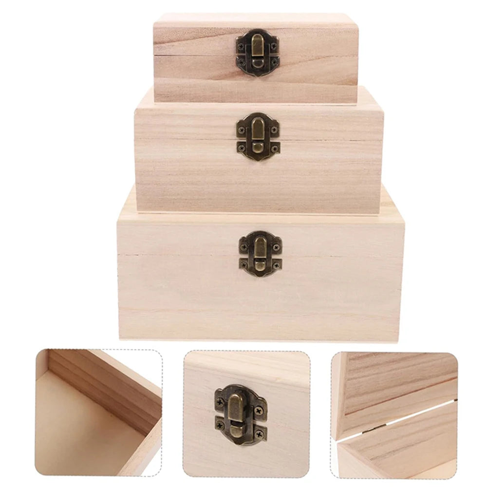 Boîte en bois à couvercle