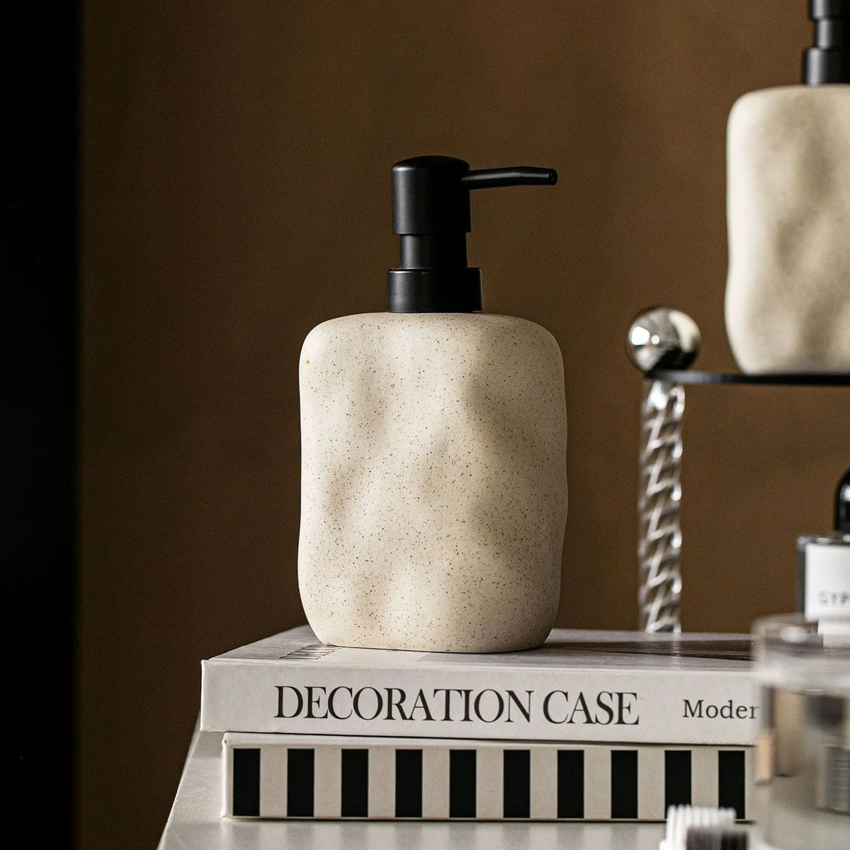 Distributeur de savon céramique wabi-sabi