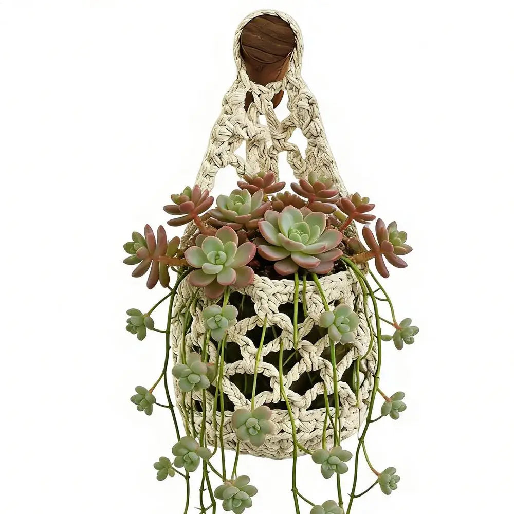 Suspension pour plantes en macramé