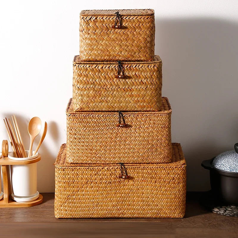 Boîte de rangement en zostère