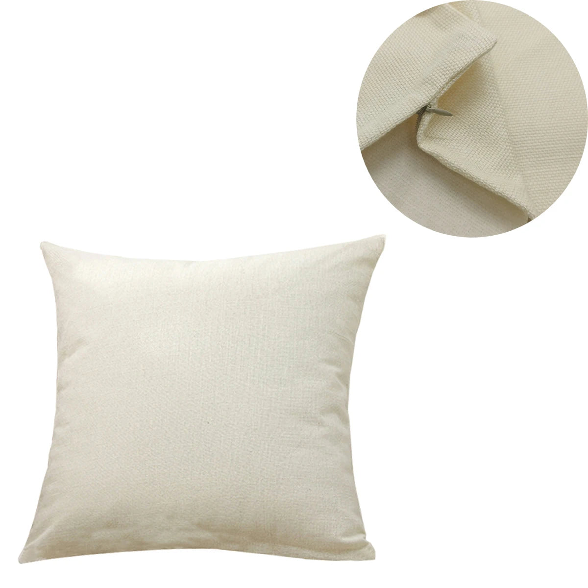 Housse de coussin lin mélangé (plusieurs tailles)