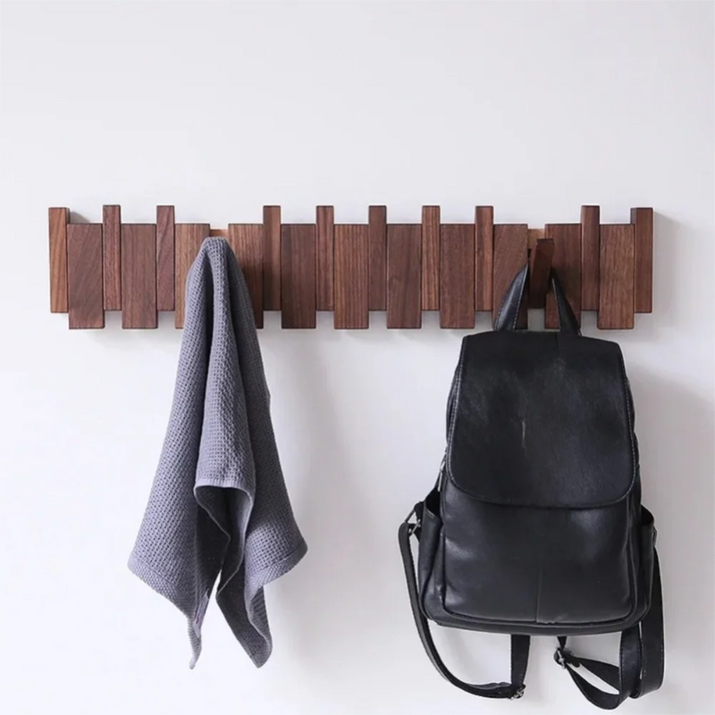 Patères murales en bois « touches de piano »