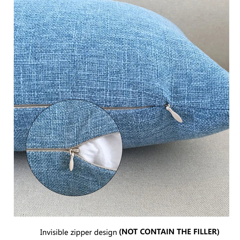 Housse de coussin lin mélangé (plusieurs tailles)