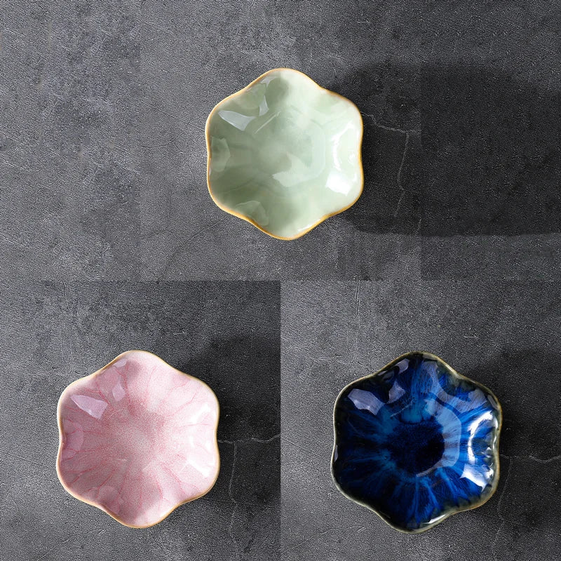 Vide-poche feuille de lotus céramique