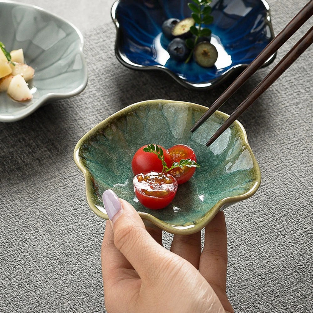Vide-poche feuille de lotus céramique