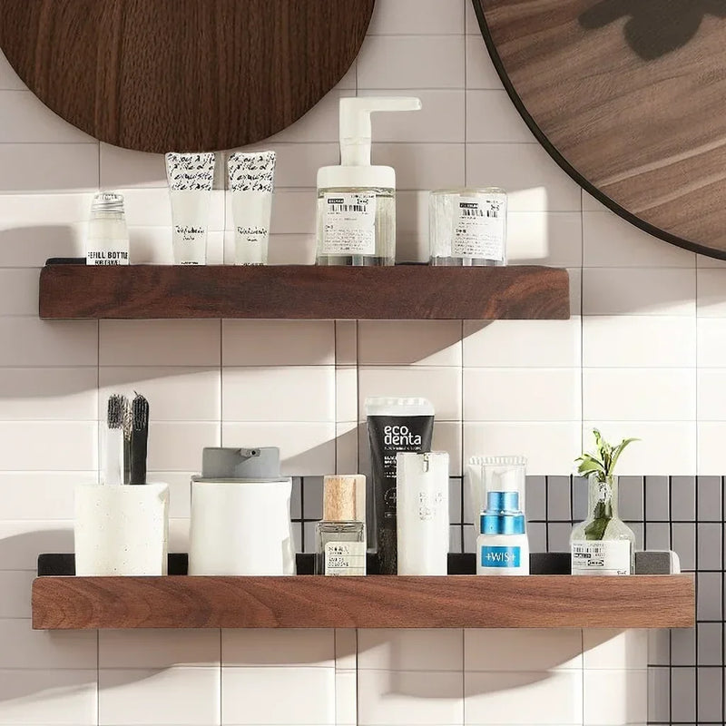 Étagère murale en bois sans perçage