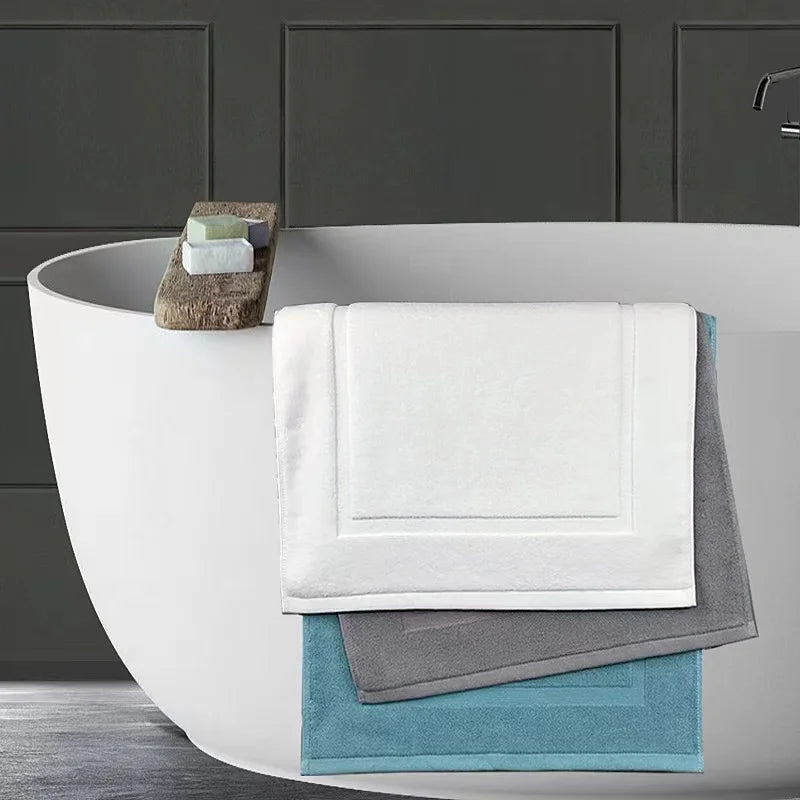 Tapis de bain épais en coton jacquard