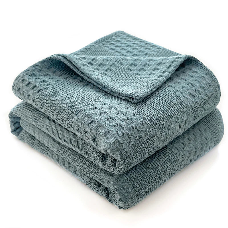 Plaid gaufré 100 % coton