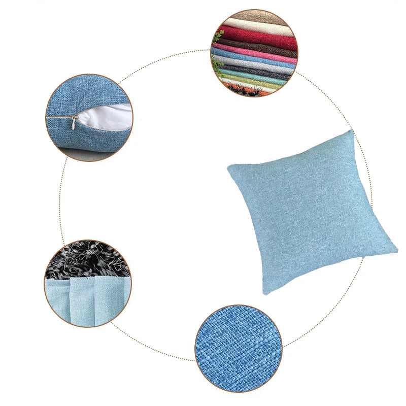 Housse de coussin lin mélangé (plusieurs tailles)