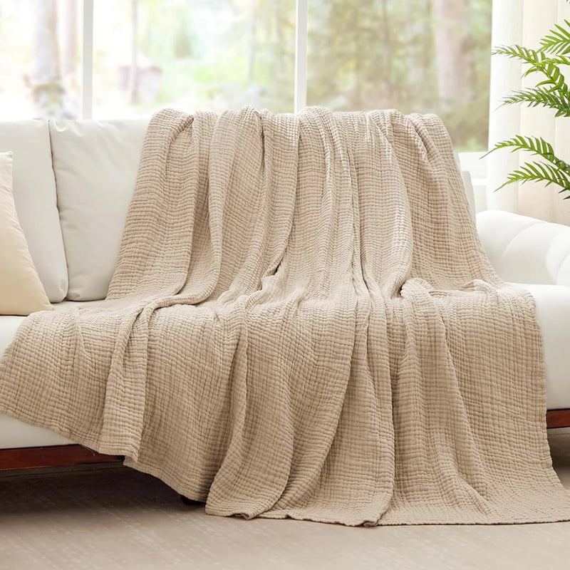 Plaid en mousseline de coton 6 couches