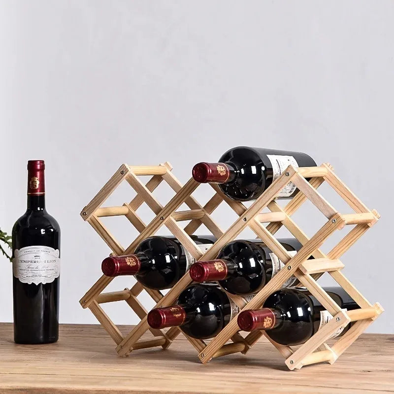 Range-bouteilles empilable en bois