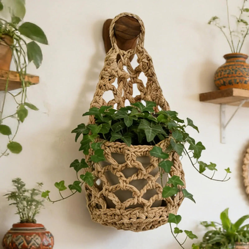 Suspension pour plantes en macramé