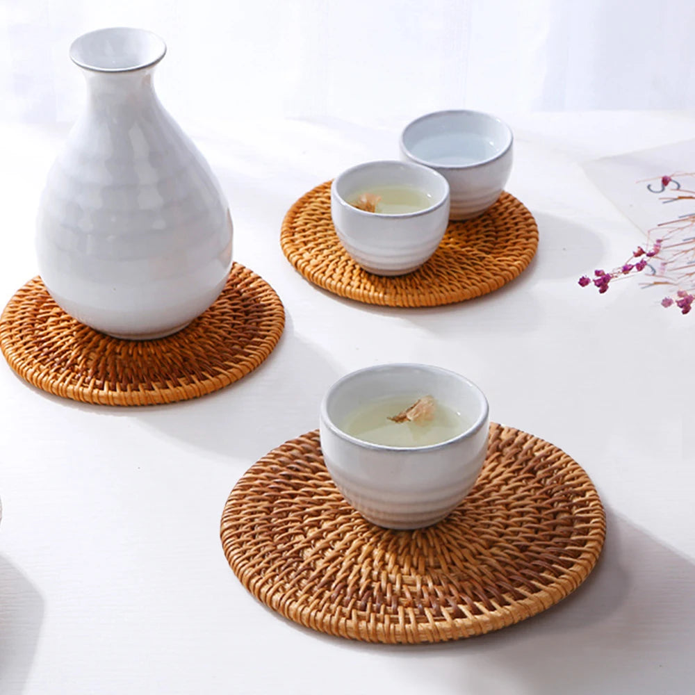 Dessous de verre en rotin