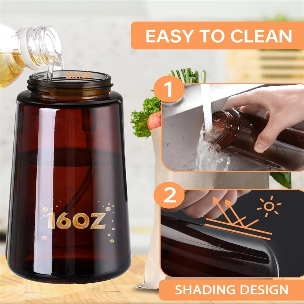 Huilier en verre 2 en 1 (verseur et spray)