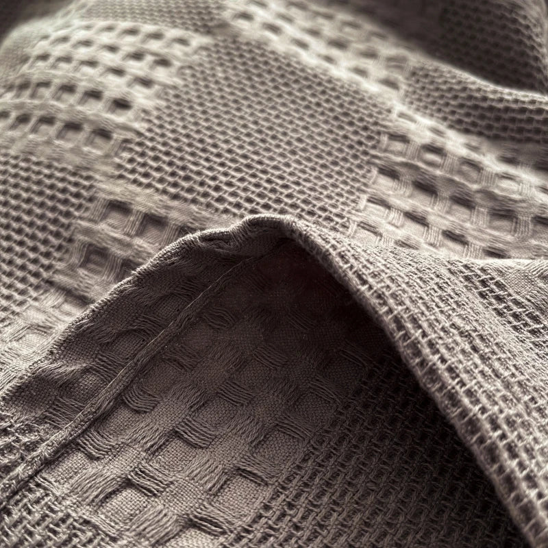 Plaid gaufré 100 % coton