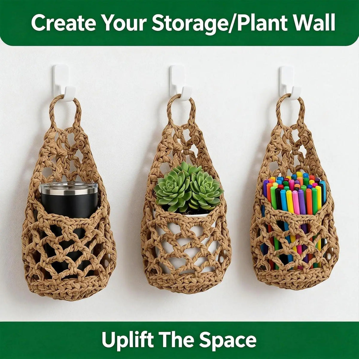 Suspension pour plantes en macramé