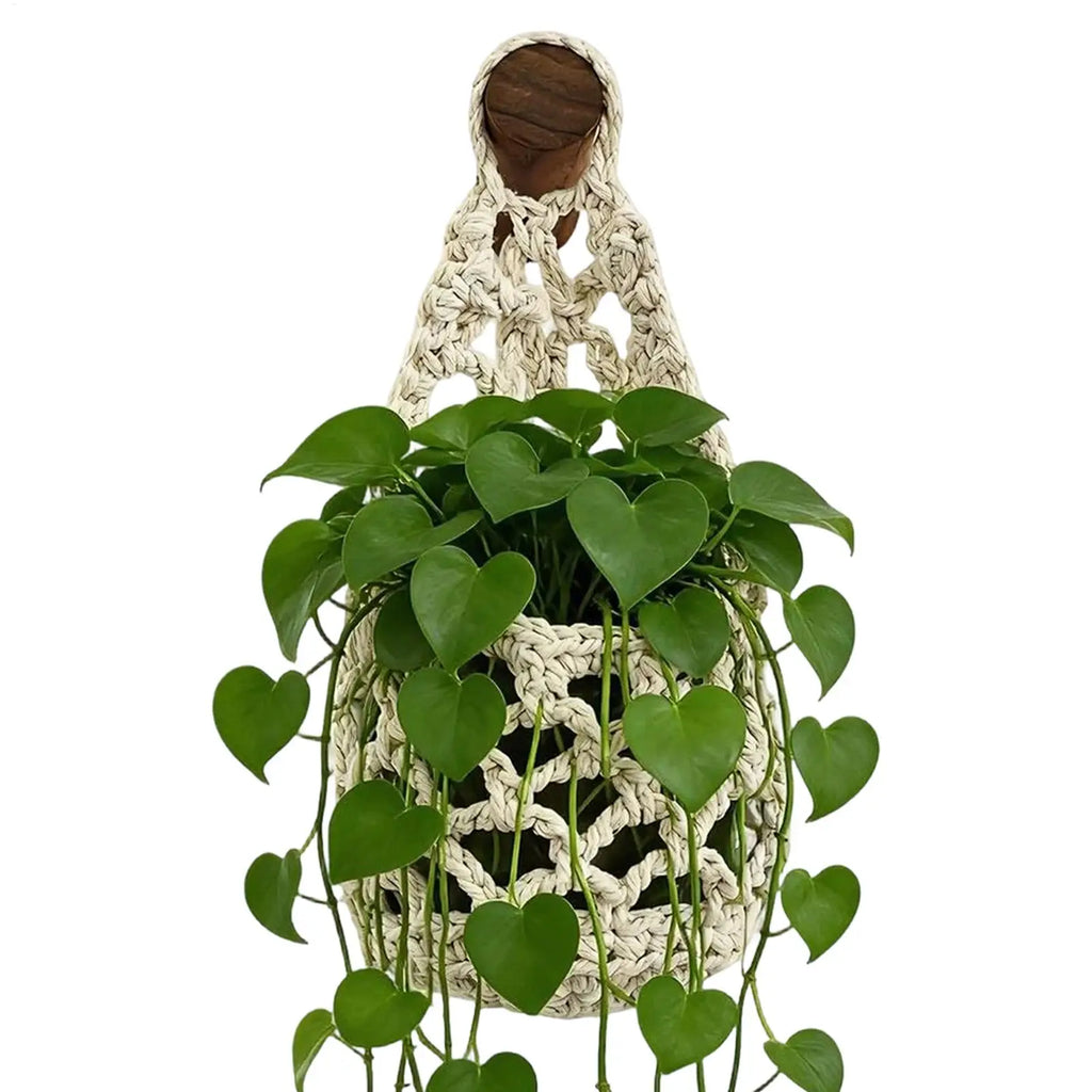 Suspension pour plantes en macramé