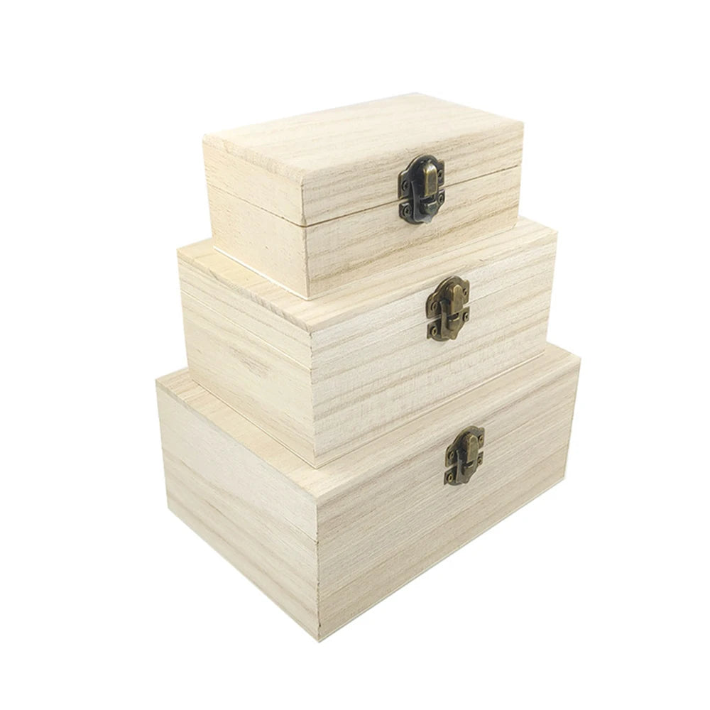 Boîte en bois à couvercle