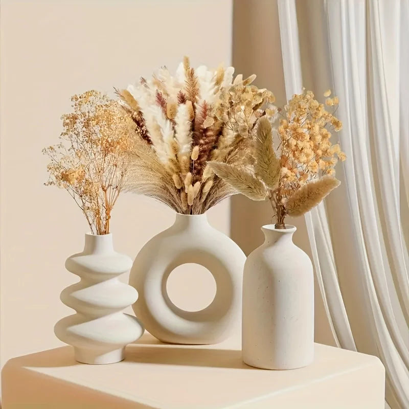 Set de 3 vases bohèmes en céramique