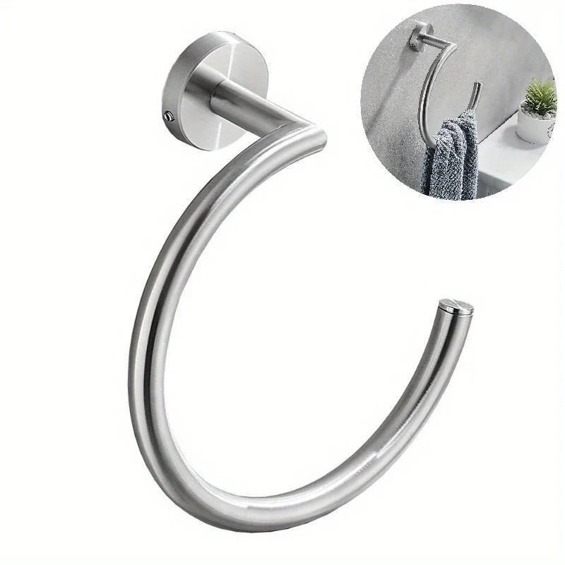 Anneau porte-serviette rond noir