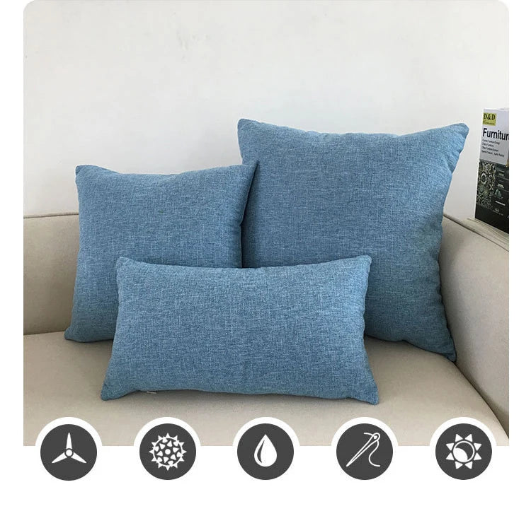 Housse de coussin lin mélangé (plusieurs tailles)