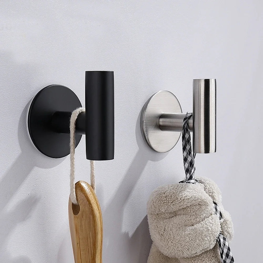 Crochets adhésifs en inox doré, lot de 2