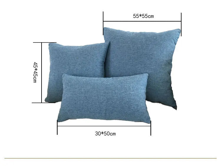 Housse de coussin lin mélangé (plusieurs tailles)