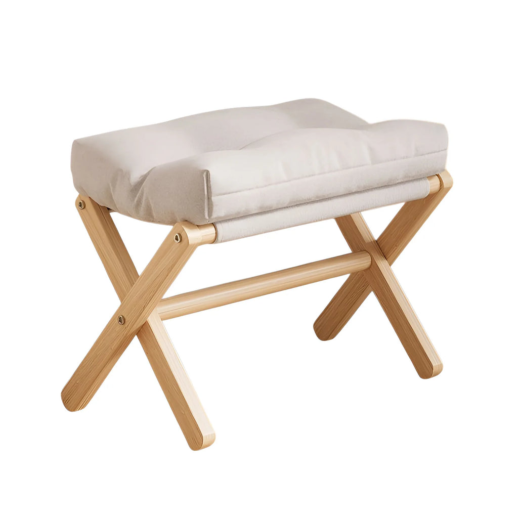 Repose-pieds pliant en bois massif