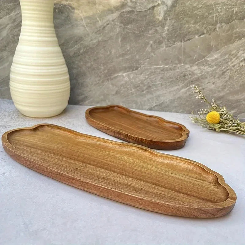 Plateau en bois style japonais