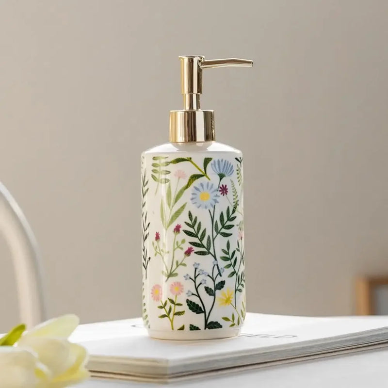 Distributeur de savon céramique brun 430 ml