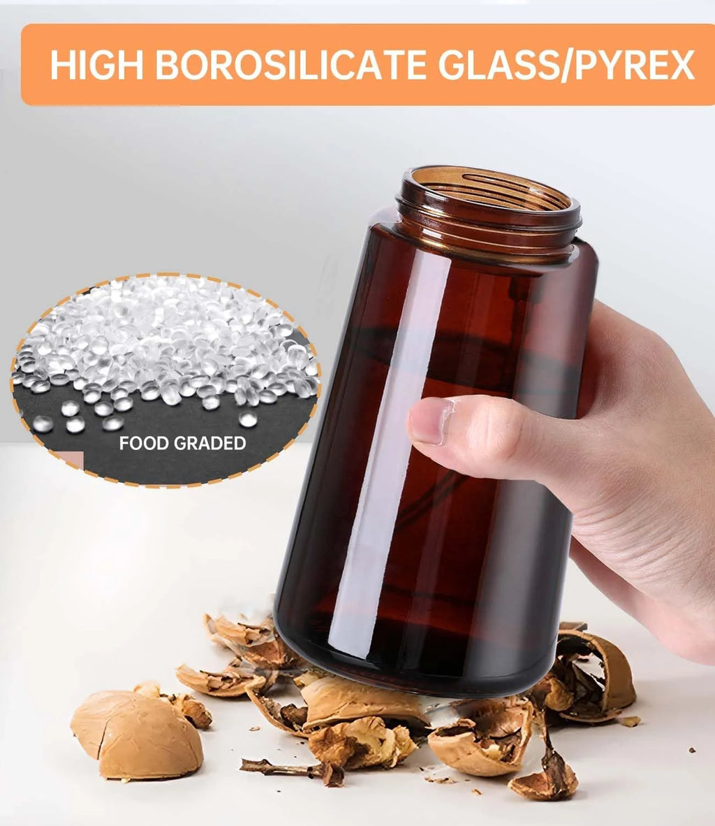 Huilier en verre 2 en 1 (verseur et spray)